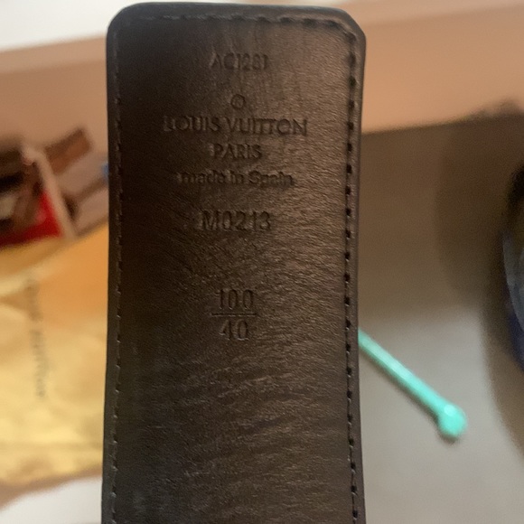 Louis Vuitton | Gingham Monogram Leather Long Belt Logo Belts - Picture 3 of 4